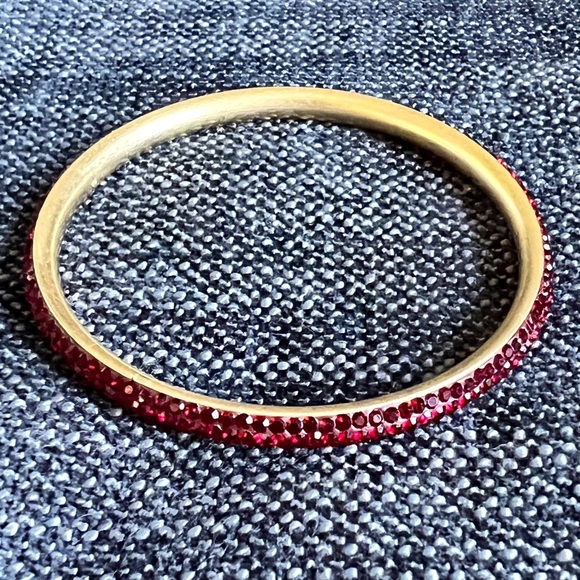 Kate Spade “Razzle Dazzle” Red Crystal Bangle Bracelet. - Picture 4 of 6